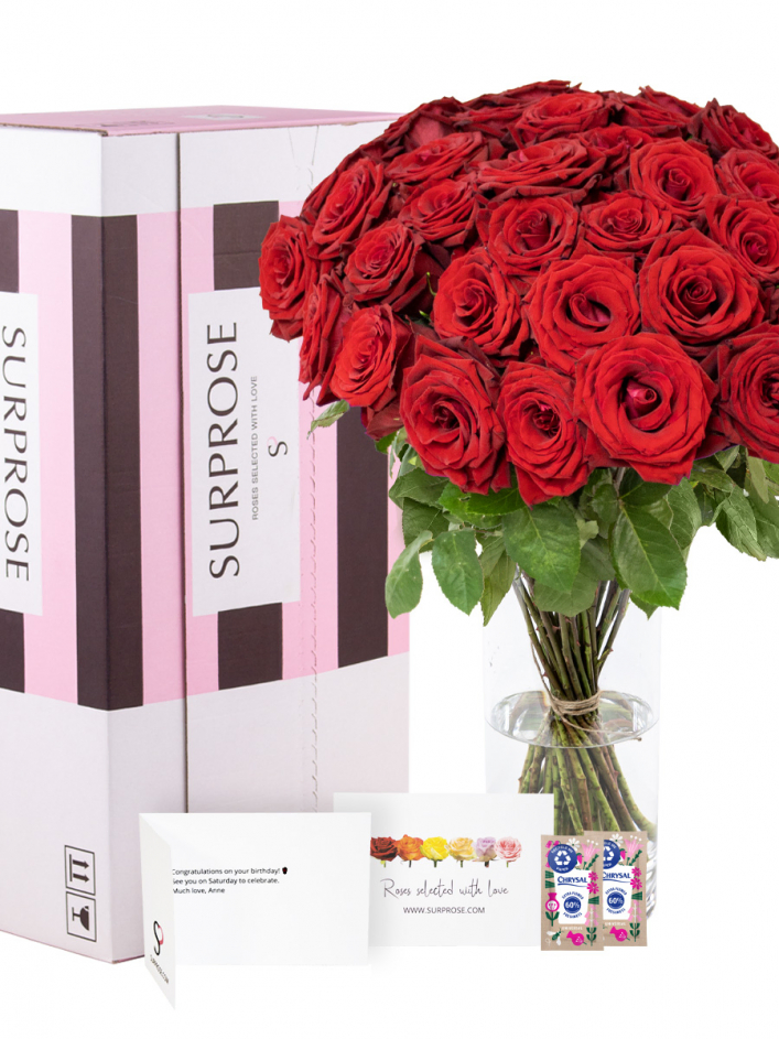 40 red roses - Red Bentley | Premium roses | SURPROSE.com