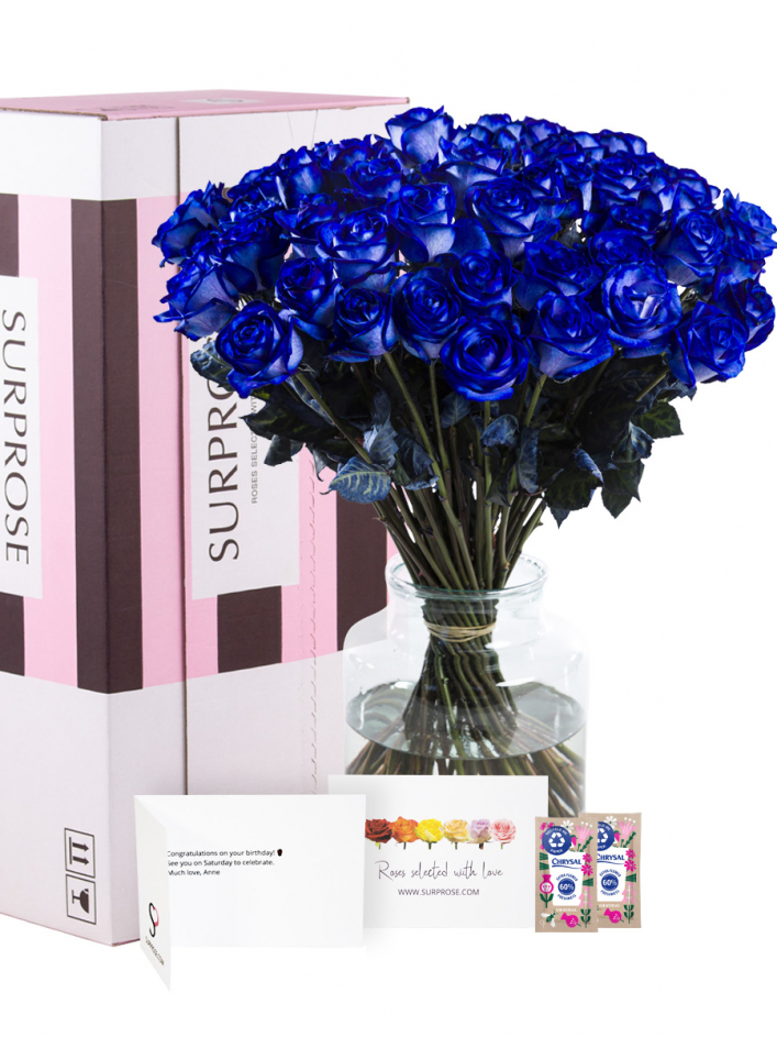 50 blue roses | Surprose.com