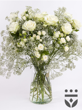 White centerpiece - Silver | Large