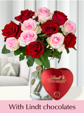 Rose bouquet Romy | Lindt heart