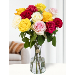 Mixed roses - Elina bouquet | Colourful bouquet | Fresh roses