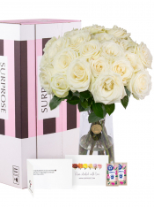 25 white roses - Snowstorm | Order fresh roses | SURPROSE