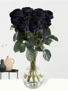 10 black roses