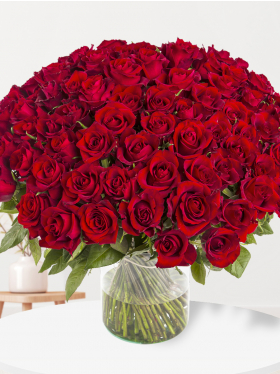 100 red roses