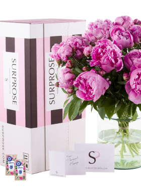 15 hard pink peonies