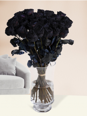 30 black roses