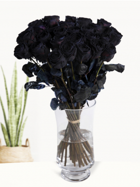 30 black roses