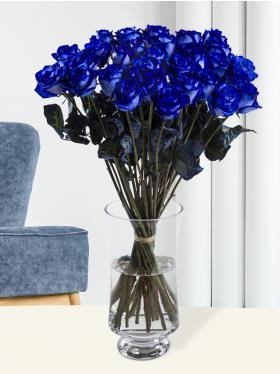 30 blue roses