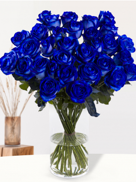 30 blue roses