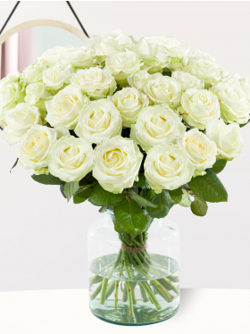 30 white roses - Avalanche