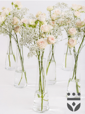 6 pastel centerpieces, including vases - Silver | High