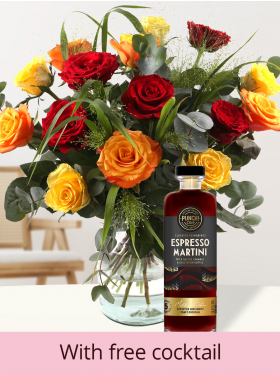 Autumn roses with Espresso Martini