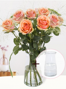 Baby bouquet - salmon coloured