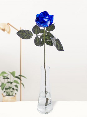 Blue rose including vase