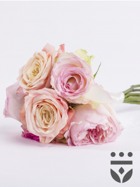 Bridesmaid bouquet pastel plus - Platinum
