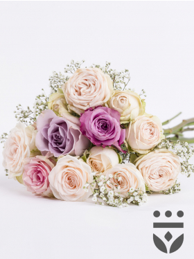 Bridesmaid bouquet pastel plus - Silver
