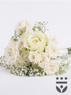 Bridesmaid bouquet white - Silver