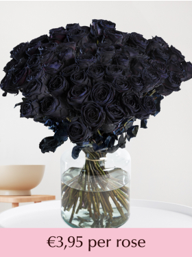 10 till 49 black roses