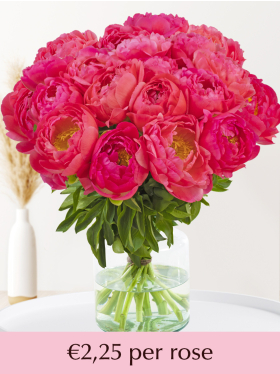 Salmon coloured peonies - 10 till 99 peonies