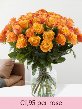 Choose your number orange roses - 10 to 99 roses