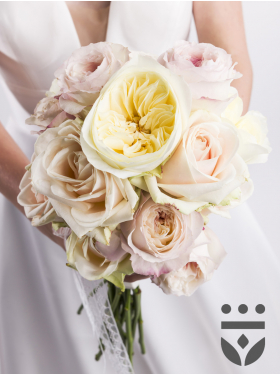 Pastel bridal bouquet - Platinum