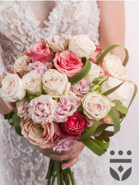 Pastel plus bridal bouquet - Gold
