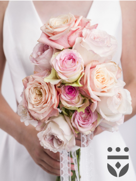 Pastel plus bridal bouquet - Platinum