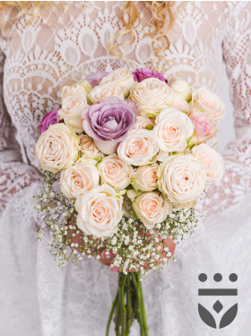 Pastel plus bridal bouquet - Silver