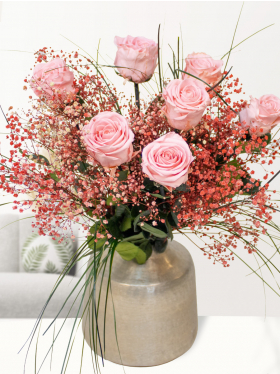 Soft pink long life rose bouquet