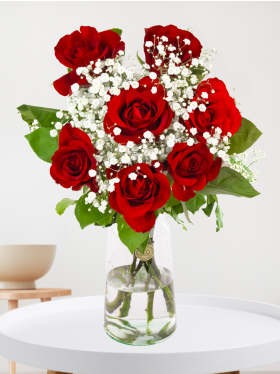 Red good luck bouquet - 7 roses - EverRed