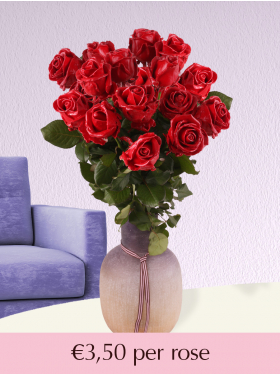 Red wax roses - Choose your number from 10 till 99
