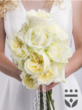 White bridal bouquet - Platinum