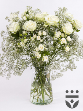 White centerpiece - Silver | Large