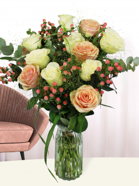 Winter bouquet salmon-white S, M & L