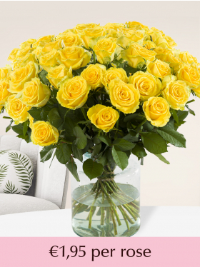 Choose your number of yellow roses - 10 to 99 roses