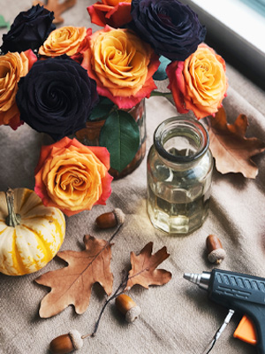DIY autumn vase