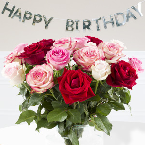Roses for a birthday