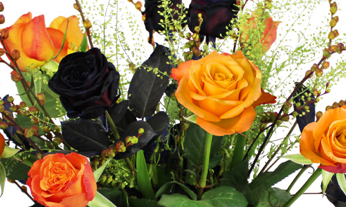 Halloween decoration with roses Roses for Halloween