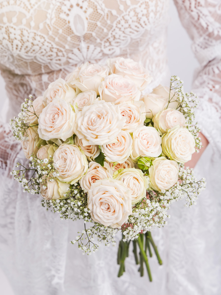 Pastel bridal bouquet - Silver