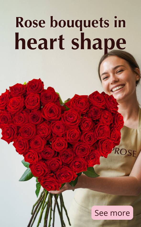 Send a bouquet in heart shape Order a bouquet in heart shape