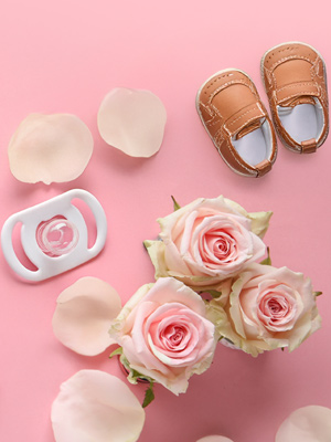 Roses for the gender reveal party