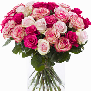 Mix bouquet of pink roses