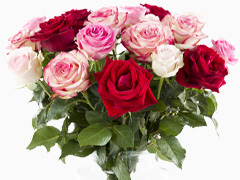 Pink-red rose bouquet