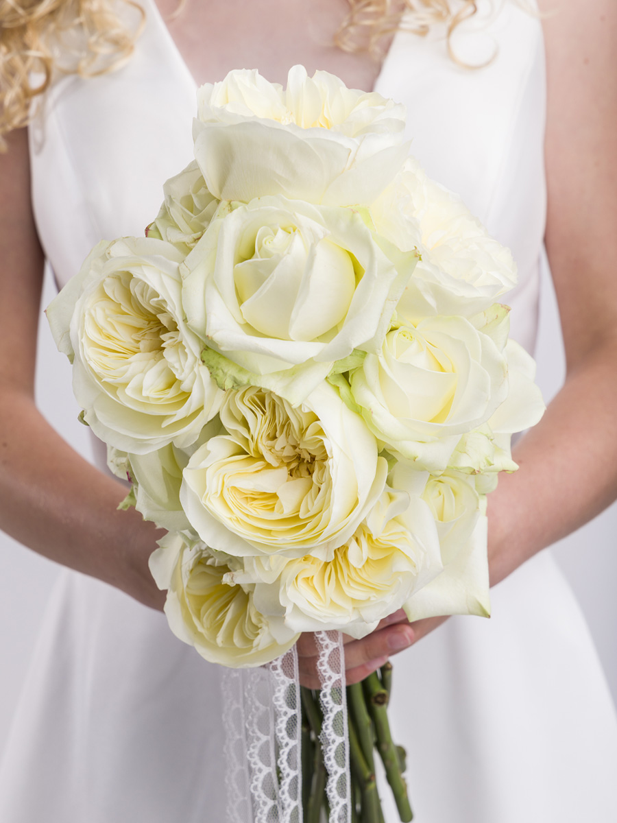 White bridal bouquet - Platinum